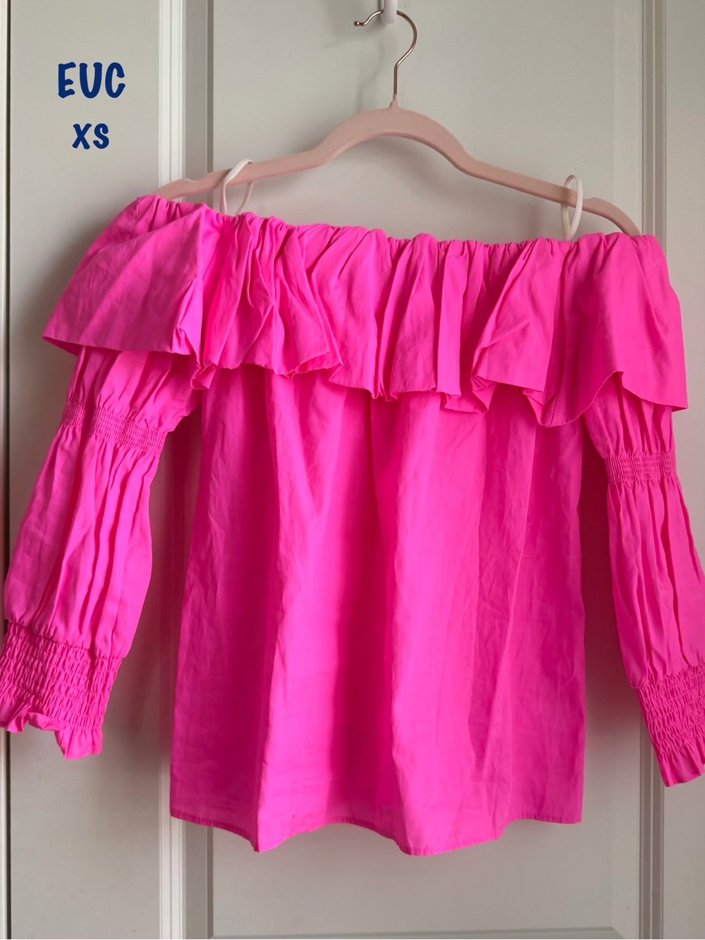 Lilly Pulitzer Beatrix Off-the-Shoulder Ruffle Top - Bright Pink